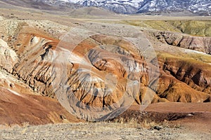 Landscape of Kizil Chin, a place called Mars in Altay mountains